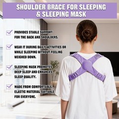 Afalin Shoulder Brace for Sleeping & Mask, X-Large, Purple