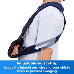 Kids Arm Sling Shoulder Immobilizer with XX-Small Kids Mesh Version-Left Hand