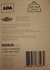 KOHLER Carmichael 16 in. Grab Bar OIL RUBBED BRONZE, R27235-2BZ, 3 pack, ADA