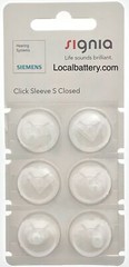 Signia Click Sleeve, Small Closed for RIC and SILK Products. Formerly Siemens
