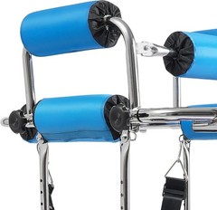 Adult Walker with Wheels Standing Walking Aid Adjustable Mobility Trainer