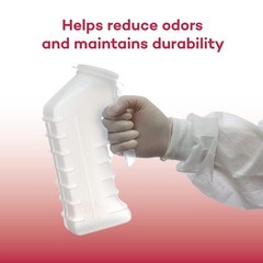 Dealmed Male Urinal with Attached Cover – 3 Count (Pack of 1), Transparent