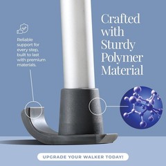 Walker skis Glides for Folding Walkers 4 Pack Accessories Gray