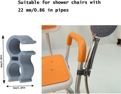 2 Pack Shower Chair Shower Head Holder Handheld Shower Clip Tube Clamp Bracket