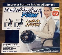 New PERFECT Posture LUMBAR Support PILLOW Improves BACK Posture& Spine ALIGNMENT