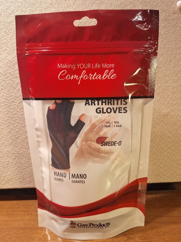 CORE PRODUCTS ARTHRITIS GLOVES, Swede-O Thermal Pair Gloves. 1 PAIR XL. NEW!
