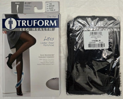 Truform Lites Ladies Sheer Pantyhose Mild 8-15* mmHg Compression 1765 Medium BLK
