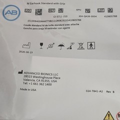 Advanced Bionics M Earhook Small with Grip Marvel Naida / Sky CI CI-5711 SEALED