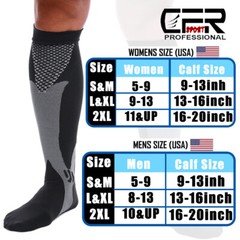 1-3 Pairs Copper Compression Socks 20-30mmHg Graduated Support Mens Womens S-XL