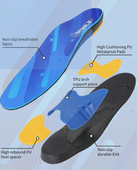 Topsole 220+lbs Standing All Day Heavy Duty Support Pain Relief Insole – XL Size
