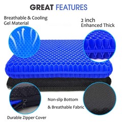 Gel Seat Cushion for Long Sitting Extra Thick Gel Cushion for Wheelchair So…..