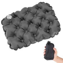Ptwola Inflatable Seat 18.9 × 10.63 × 0.12 inches/48× 27× 0.3 cm, Grey