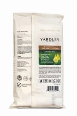 Yardley London Disposable Washcloths – Soft, Pre-Moistened, 18ct Wipes