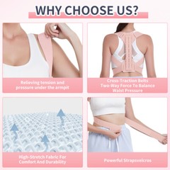 Shoulder Lumbar Lower Back Posture Support Brace Corrector Adjustable Unisex