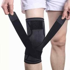 2 × Knee Brace Compression Sleeve w/ Strap Pain Relief Knee Support Arthritis US