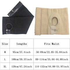 Ostomy Belt with Stoma Hole Adjustable Colostomy/Ileostomy Support for Men Women