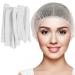 Disposable Honeycomb Nylon Hair Net | Breathable | 100 Count WHITE I SPA Kitchen