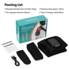 Electric Shoulder Massager Heated Shoulder Brace with Vibration for Pain Relief