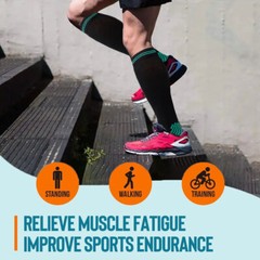 3 Pair Compression Socks for Women Men Circulation Nursing Athletic Sport Socks