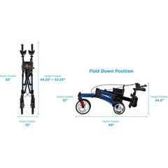 Nova Medical – Dragon Rise Up Rollator 4802 – Blue