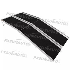 Fit For 8FT Used Home Wheelchair Ramp Non-Skid Folding Aluminum Ramps Steps