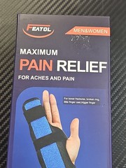 FEATOL MAXIMUM PAIN RELIEF BOXER FRACTURE SPLINT FOR ACHES & PAIN S LEFT HAND