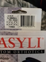 Vasyli x Smal Custom Orthotics 3/4 Length Medium Density