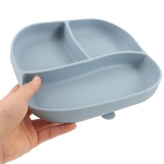Multi-Grid Silicone Suction Plate for Elderly Divided Food Tray Strong Suctio…