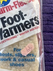 Vintage Odor Eaters Warm Fleece Foot Warmers Odor Destroying Insoles Johnson’s