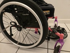 Tilite Pilot Pink Permobil Wheelchair Missing Back Handles & Cushion