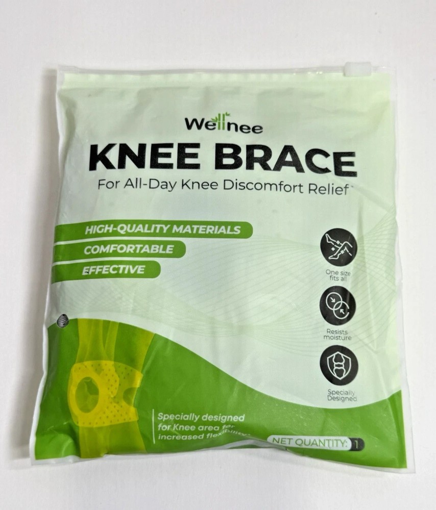 Wellnee Knee Brace For All Day Knee Discomfort Relief One Size Fits All New