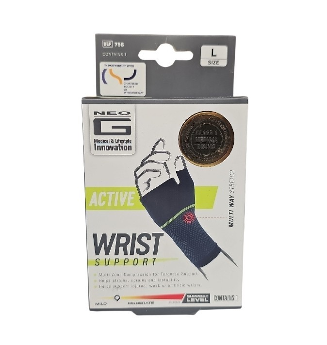 Neo-G Active Wrist Support – For Sports, Golf, Basketball, Football, Yoga Size L