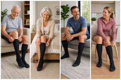 Compression Socks Stockings Mens and Womens Knee High Medical Relief S/M-4XL