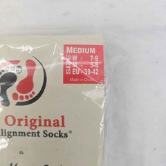 Happy Feet The Original Foot Alignment Sock Size Medium 90% Cotton Charcoal Gray