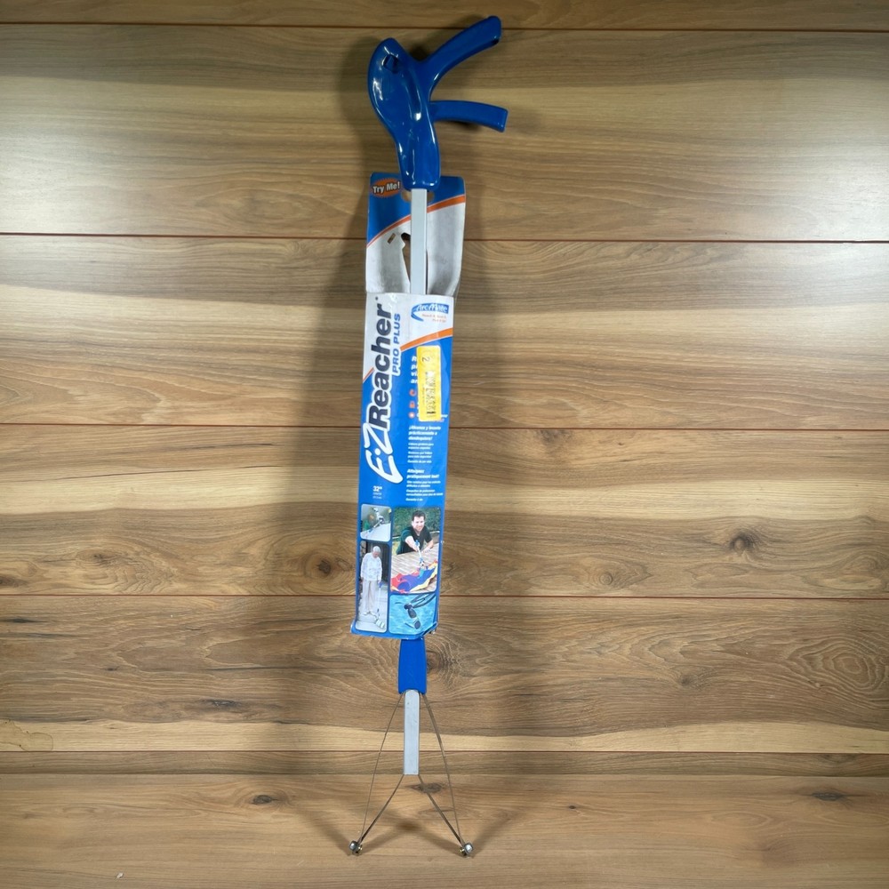 ArcMate E-Z Reacher Pro Plus 32″ Grabber Reacher Tool Silver & Blue Thumb Lock