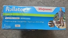Walgreens Burgundy Steel Frame Folding Rollator 350 Weight Capacity