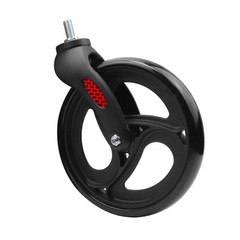 Wealrti 2 Pcs 8 Inch Black Front Wheels with Front Fork Drive Solid Wheelchai…
