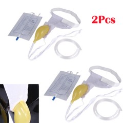 2Pcs Portable Urine Leg Bag Collector Catheter Men Wearable Urinal Bag 1000ml