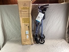 Able Life Space Saving Lightweight Folding Rollator in Cobalt Blue 4250-CB