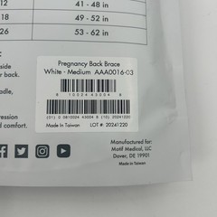 Motif Medical Pregnancy Support Band US Medium 41-48in BRAND NEW Fast Shipping