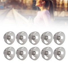 10 Pcs Hearing Aids Dome Soft Open Domes Black Layer Replacements Eartip
