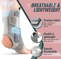 Ankle Brace for Women Men, Ankle Support Brace for Injury Recovery, Sprain