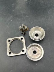 Prosthetic rotator male pyramid. Prosthetic part adapter component