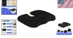 Compact Breathable Seat Cushion: U-Shape Design for Office, Car, and Gaming Use