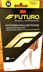 FUTURO MODERATE COMPRESSION Knee length Stocking SIZE MEDIUM 18mmHg 1 PAIR NEW