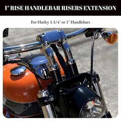Harley 1-1/4 Inch Rise Handlebar Risers Extension for Touring Softail Dyna