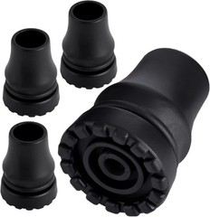 1/2/3/4Pair Rubber Cane Tips 3/4 Inch Heavy Duty Walking Cane Tips Sturdy BLK