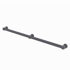 Allied Brass CU-GRR3-48-GYM Cube Design Reeded 3 Post Grab Bar, Matte Gray