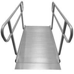 Titan Ramps 6′ Wheelchair Entry Ramp with Handrails – 850 lb. Capacity