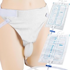 Wearable Urinal Bag Reusable Silicone External Urine Catheter Collector Elderly